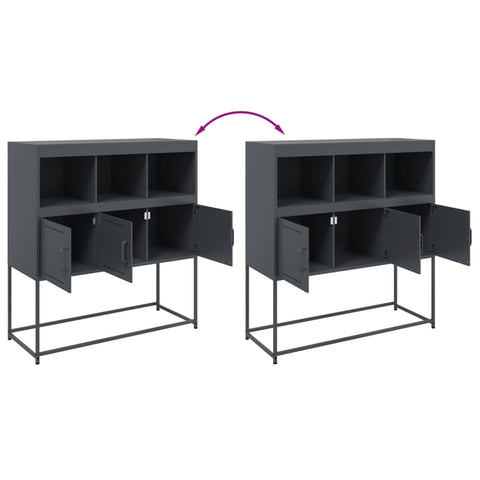 vidaXL Sideboard Anthracite 100.5x39x107 cm Steel