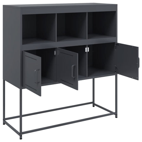 vidaXL Sideboard Anthracite 100.5x39x107 cm Steel
