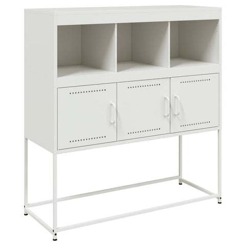 vidaXL Sideboard White 100.5x39x107 cm Steel
