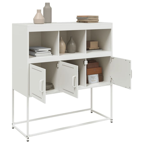 vidaXL Sideboard White 100.5x39x107 cm Steel