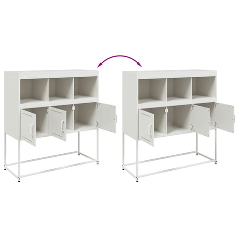vidaXL Sideboard White 100.5x39x107 cm Steel