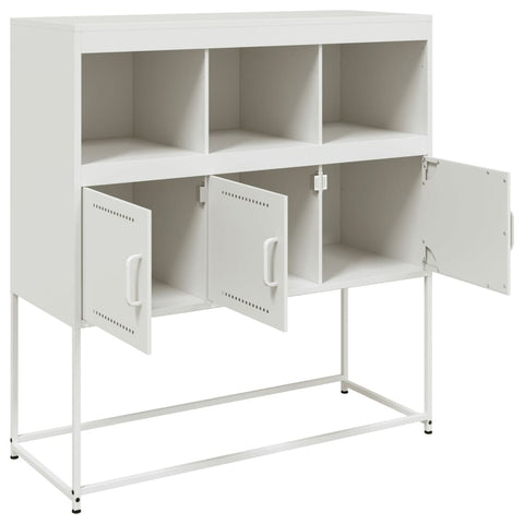 vidaXL Sideboard White 100.5x39x107 cm Steel
