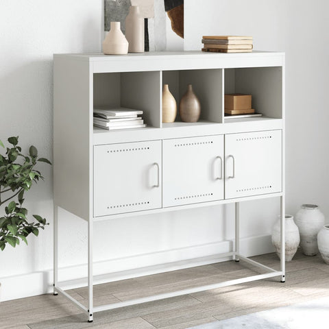 vidaXL Sideboard White 100.5x39x107 cm Steel
