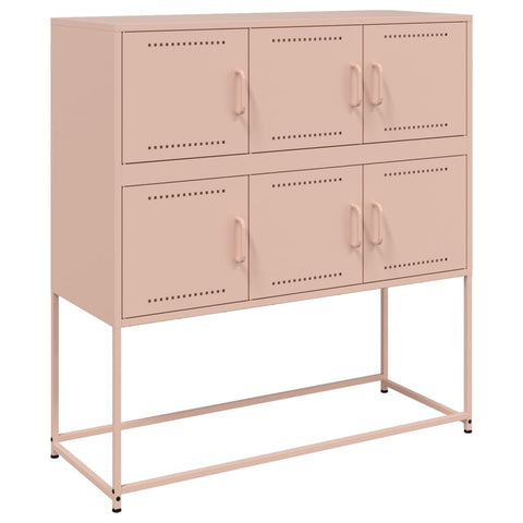 vidaXL Sideboard Pink 100.5x39x107 cm Steel