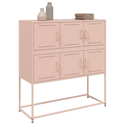 vidaXL Sideboard Pink 100.5x39x107 cm Steel
