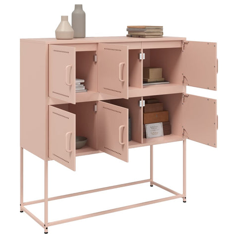vidaXL Sideboard Pink 100.5x39x107 cm Steel