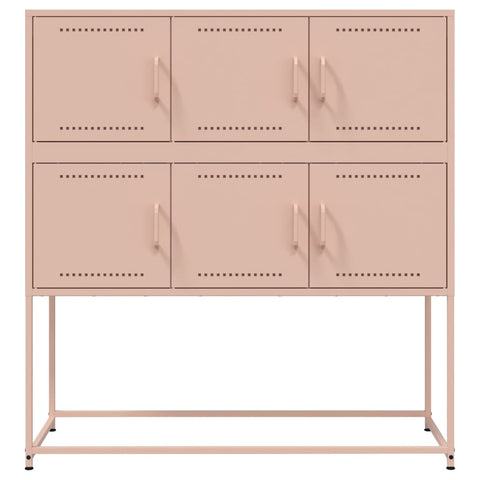 vidaXL Sideboard Pink 100.5x39x107 cm Steel