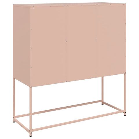 vidaXL Sideboard Pink 100.5x39x107 cm Steel
