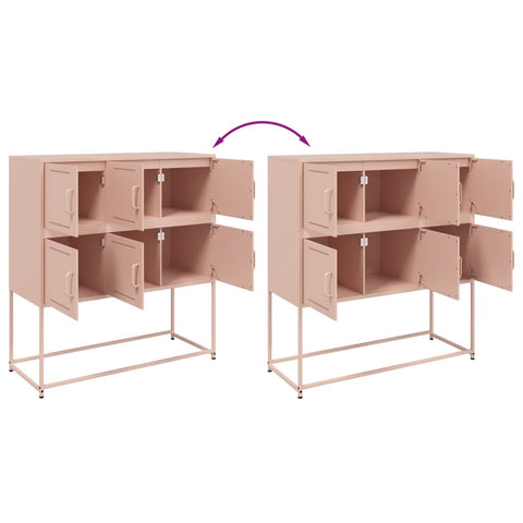 vidaXL Sideboard Pink 100.5x39x107 cm Steel