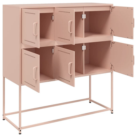 vidaXL Sideboard Pink 100.5x39x107 cm Steel