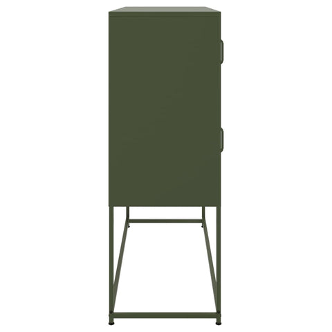 vidaXL Sideboard Olive Green 100.5x39x107 cm Steel