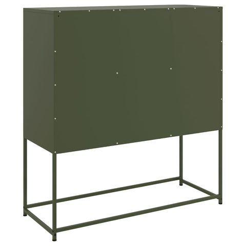 vidaXL Sideboard Olive Green 100.5x39x107 cm Steel
