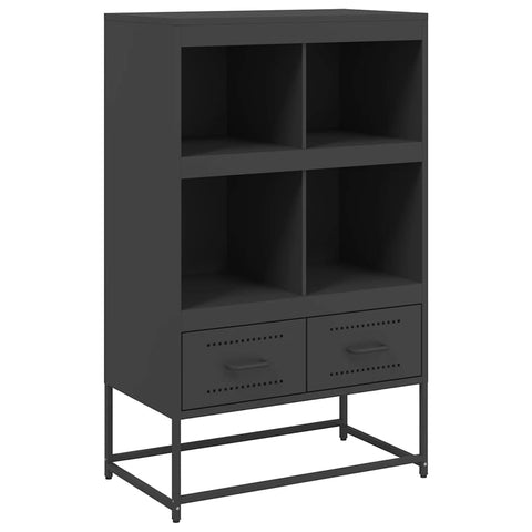 vidaXL Highboard Black 68.5x39x111.5 cm Steel