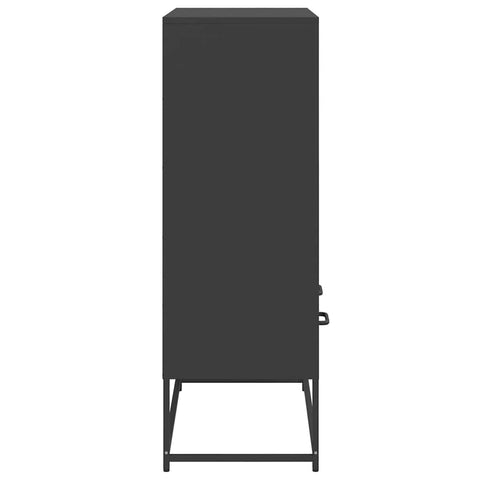 vidaXL Highboard Black 68.5x39x111.5 cm Steel