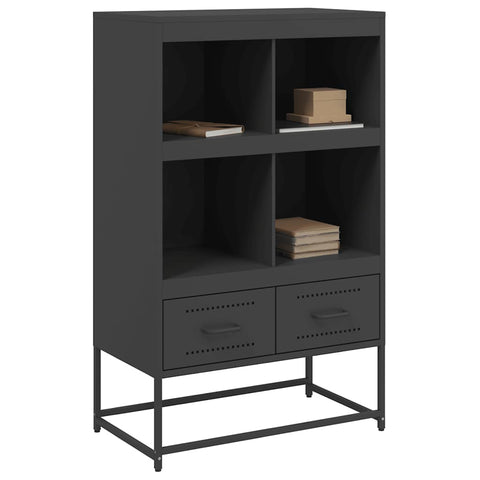 vidaXL Highboard Black 68.5x39x111.5 cm Steel