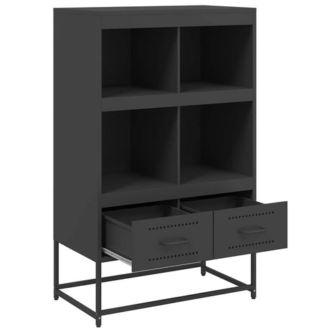 vidaXL Highboard Black 68.5x39x111.5 cm Steel
