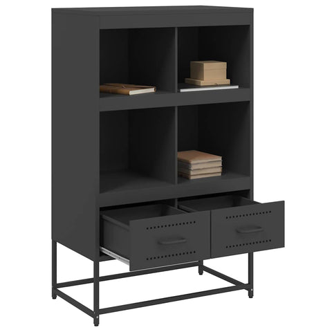 vidaXL Highboard Black 68.5x39x111.5 cm Steel