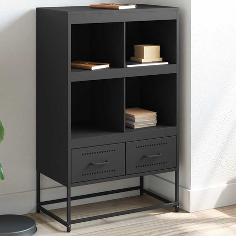 vidaXL Highboard Black 68.5x39x111.5 cm Steel