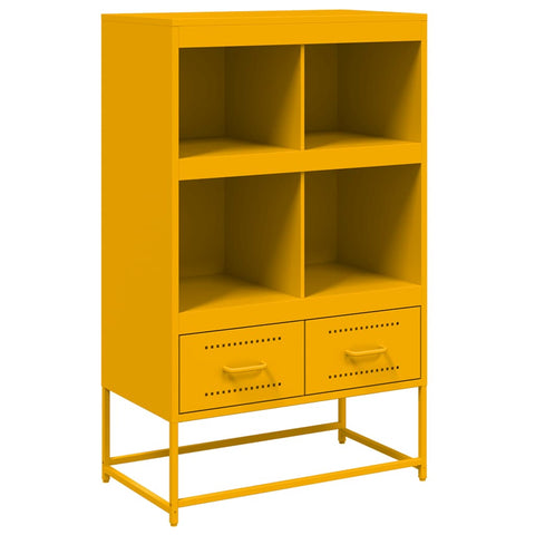vidaXL Highboard Mustard Yellow 68.5x39x111.5 cm Steel