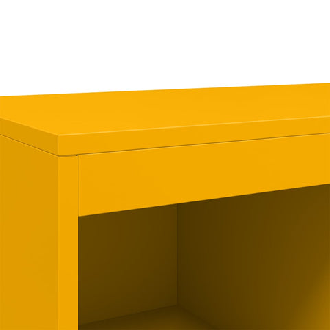 vidaXL Highboard Mustard Yellow 68.5x39x111.5 cm Steel