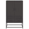 vidaXL Highboard Black 68x39x111.5 cm Steel
