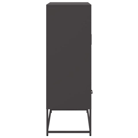 vidaXL Highboard Black 68x39x111.5 cm Steel