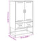 vidaXL Highboard Black 68x39x111.5 cm Steel