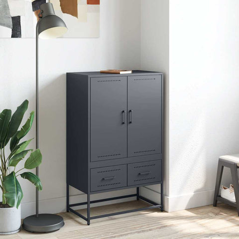 vidaXL Highboard Anthracite 68x39x111.5 cm Steel