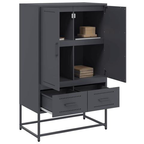vidaXL Highboard Anthracite 68x39x111.5 cm Steel