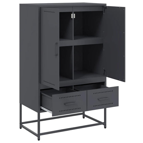 vidaXL Highboard Anthracite 68x39x111.5 cm Steel