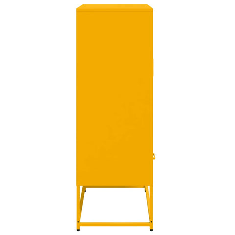 vidaXL Highboard Mustard Yellow 68x39x111.5 cm Steel