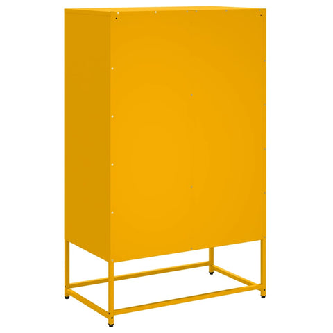 vidaXL Highboard Mustard Yellow 68x39x111.5 cm Steel