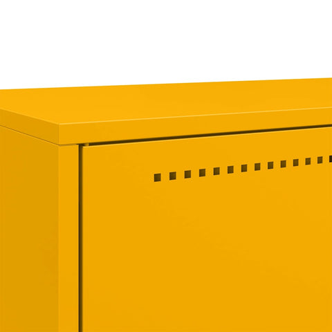 vidaXL Highboard Mustard Yellow 68x39x111.5 cm Steel