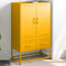 vidaXL Highboard Mustard Yellow 68x39x111.5 cm Steel