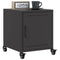 vidaXL Bedside Cabinet Black 36x39x43.5 cm Steel