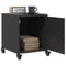 vidaXL Bedside Cabinet Black 36x39x43.5 cm Steel