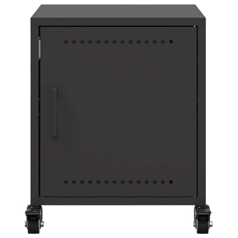 vidaXL Bedside Cabinet Black 36x39x43.5 cm Steel