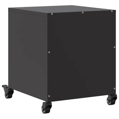 vidaXL Bedside Cabinet Black 36x39x43.5 cm Steel
