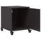 vidaXL Bedside Cabinet Black 36x39x43.5 cm Steel