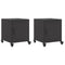 vidaXL Bedside Cabinets 2 pcs Black 36x39x43.5 cm Steel