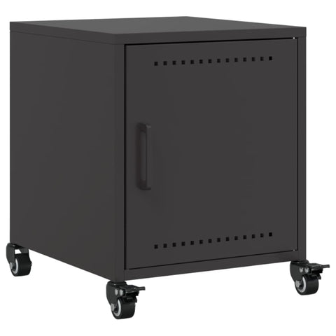 vidaXL Bedside Cabinets 2 pcs Black 36x39x43.5 cm Steel
