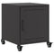 vidaXL Bedside Cabinets 2 pcs Black 36x39x43.5 cm Steel