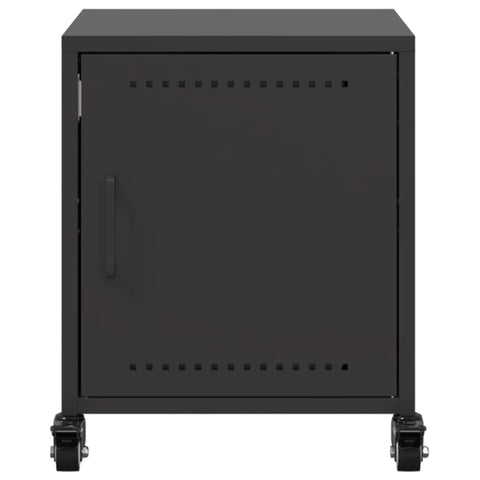 vidaXL Bedside Cabinets 2 pcs Black 36x39x43.5 cm Steel