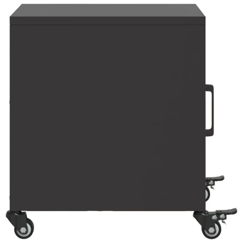 vidaXL Bedside Cabinets 2 pcs Black 36x39x43.5 cm Steel