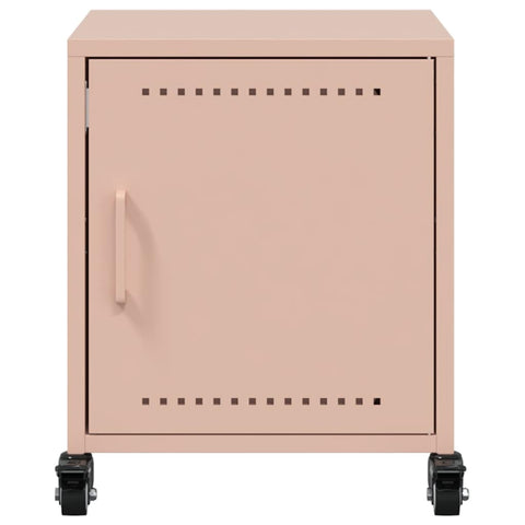 vidaXL Bedside Cabinet Pink 36x38.5x43.5 cm Steel