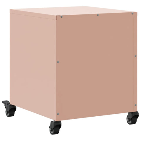 vidaXL Bedside Cabinet Pink 36x38.5x43.5 cm Steel
