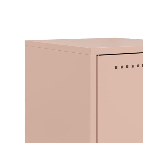 vidaXL Bedside Cabinet Pink 36x38.5x43.5 cm Steel
