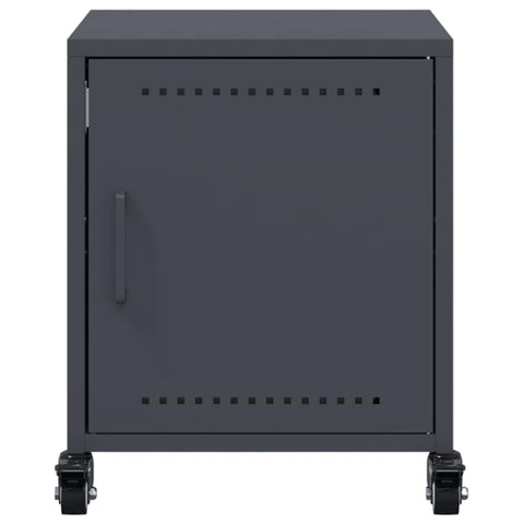 vidaXL Bedside Cabinet Anthracite 36x39x43.5 cm Steel