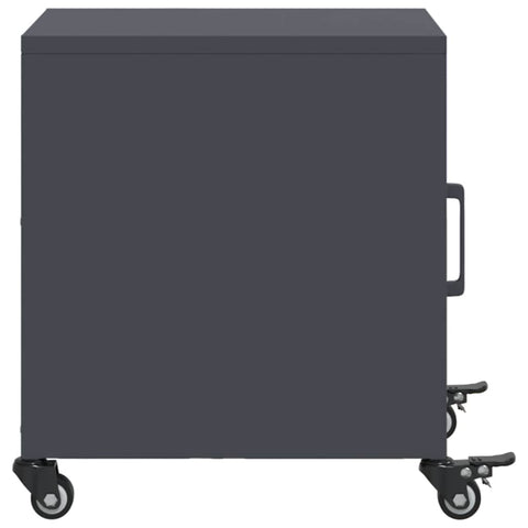 vidaXL Bedside Cabinet Anthracite 36x39x43.5 cm Steel