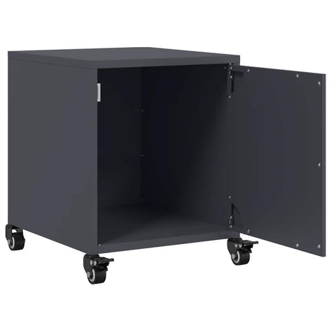 vidaXL Bedside Cabinet Anthracite 36x39x43.5 cm Steel